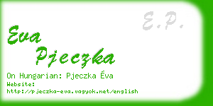 eva pjeczka business card