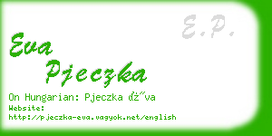 eva pjeczka business card